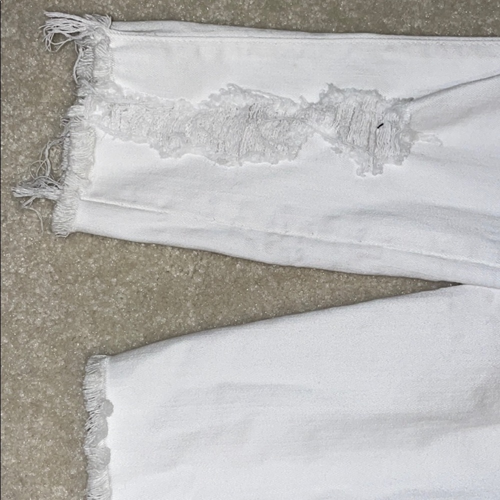 White denim skinny jeans